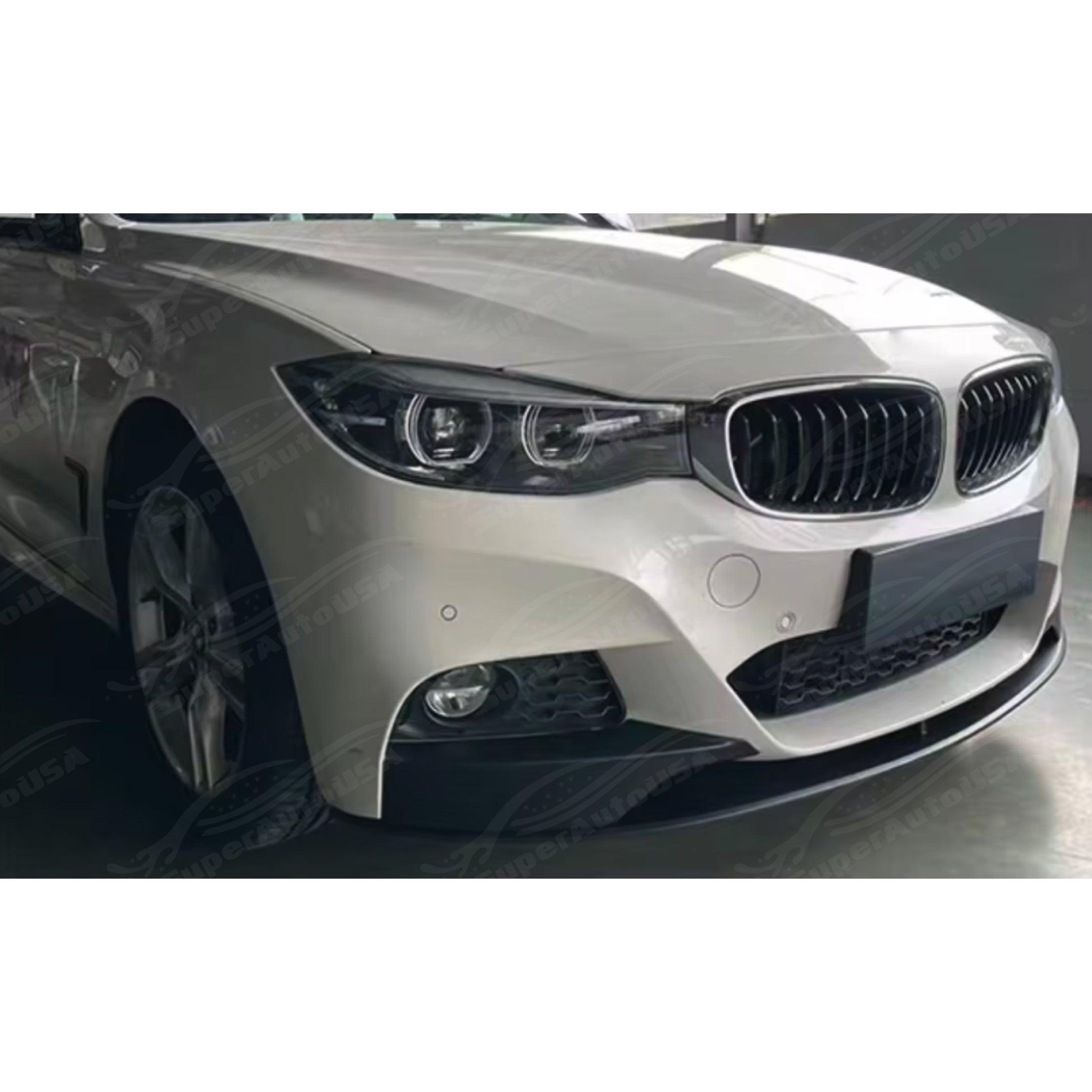 Compatible con divisores de esquina de labios de parachoques delantero BMW 3 Series F30 M Sport 2012-2018 (negro brillante)