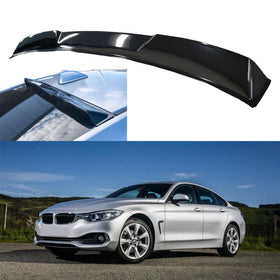 Fits 2015-2020 BMW 4 Series F36 Gloss Black Rear Roof Window Visor Spoiler Wing