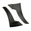 Matte Black Front Side Winglets on a 2015-2020 BMW M3 F80, enhancing the vehicle's aerodynamics with a front splitter