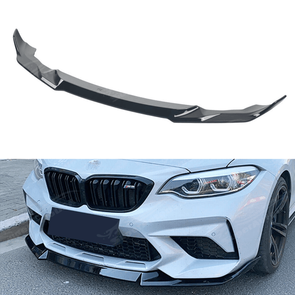 Fits 2019-21 BMW F87 M2 CS Style Front Bumper Lip Splitter