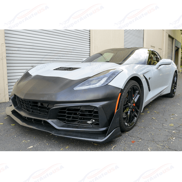 Fits Corvette C7 ZR1 Style Front Bumper Side Skirts Rear Spoiler Full Body Kit