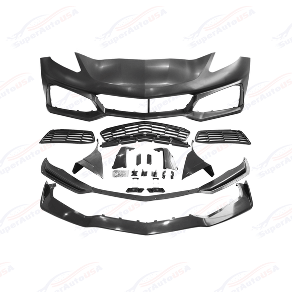 Compatible con el kit de parachoques delantero estilo ZR1 de Corvette C7 2014-2019 