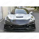 Fits Corvette C7 ZR1 Style Front Bumper Side Skirts Rear Spoiler Full Body Kit-9