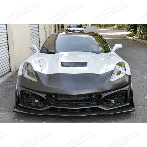 Fits Corvette C7 ZR1 Style Front Bumper Side Skirts Rear Spoiler Full Body Kit