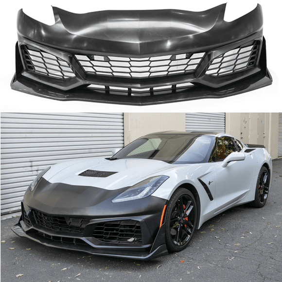 Compatible con el kit de parachoques delantero estilo ZR1 de Corvette C7 2014-2019 