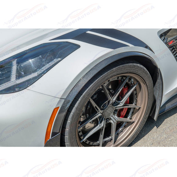 Fits Chevrolet Corvette C7 Front Fender Flares Wheel Cover Trim