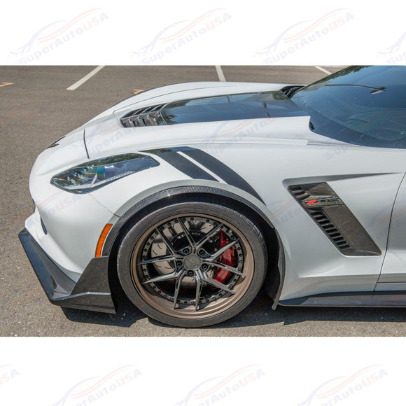 Fits Chevrolet Corvette C7 Front Fender Flares Wheel Cover Trim