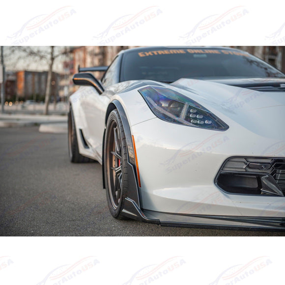 Fits Chevrolet Corvette C7 Front Fender Flares Wheel Cover Trim