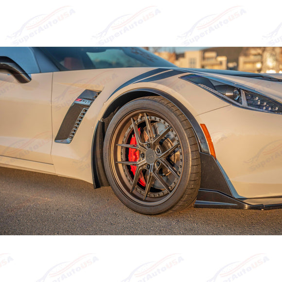 Fits Chevrolet Corvette C7 Front Fender Flares Wheel Cover Trim