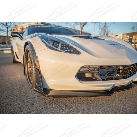 Fits Chevrolet Corvette C7 Front Fender Flares Wheel Cover Trim