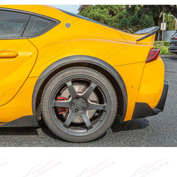 Fits 2020-Up Toyota GR Supra Carbon Fiber Add-on Side Fender Flare