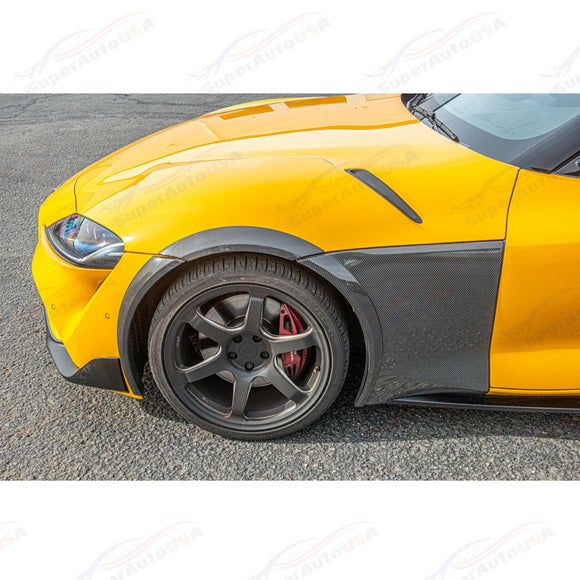 Fits 2020-Up Toyota GR Supra Carbon Fiber Add-on Side Fender Flare