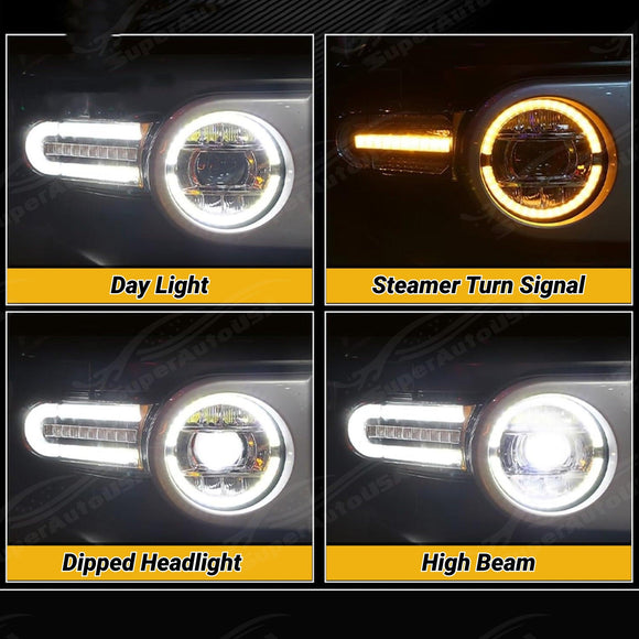 Se adapta al conjunto secuencial de luces delanteras LED completas Toyota FJ Cruiser 2007-2014 