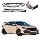 For 17-21 Honda Civic Type R Rear Diffuser Front Bumper Lip Side skirts Body Kit-1