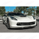 Fits Corvette C7 Carbon Fiber Front Bumper Lip W/ Stage 3 Wicker Bill Winglets-6