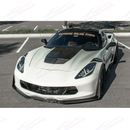 Fits Corvette C7 Carbon Fiber Front Bumper Lip W/ Stage 3 Wicker Bill Winglets-8