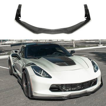 Se adapta al parachoques delantero de fibra de carbono Corvette C7 con alerones Wicker Bill Stage 3