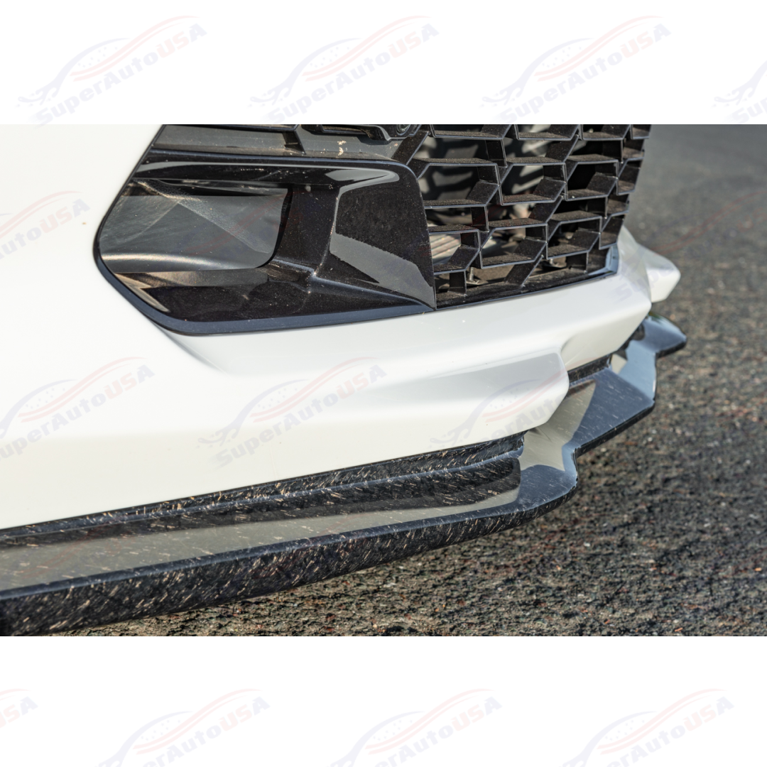 Fits 2014-up Chevrolet Corvette C7 Stage 2 Central Front Bumper Lip Spitter