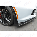 Fits Corvette C7 Carbon Flash Front Lip W/ Stage 3 Wicker-bill Side Winglets-11