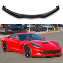 Fits Corvette C7 Stage 2 Carbon Flash Black Front Bumper Lip W/ Side Winglets-1