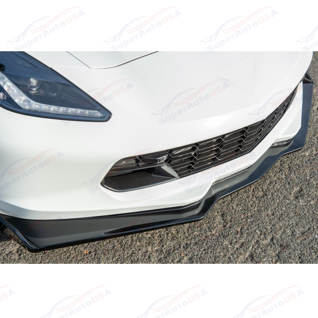 Fits 14-19 Corvette C7 Stage 2.5 ZR1 Style Extended Front Bumper Lip