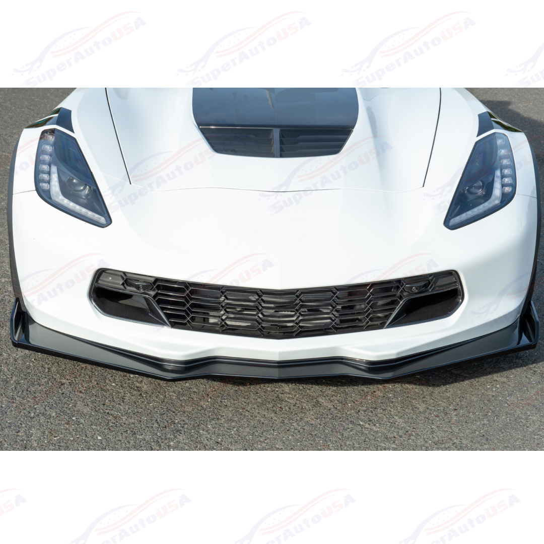 Fits 14-19 Corvette C7 Stage 2.5 ZR1 Style Extended Front Bumper Lip