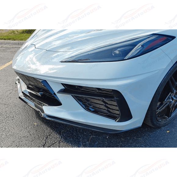 Fits 2020-Up Chevrolet Corvette C8 Z51 Style Front Bumper Lip Splitter