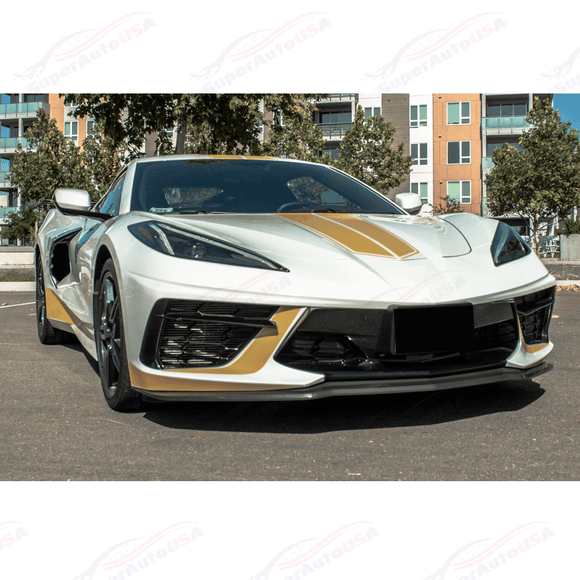 Fits 2020-Up Chevrolet Corvette C8 Z51 Style Front Bumper Lip Splitter