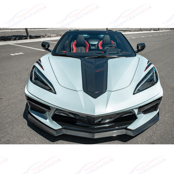 Fits 20-Up Corvette C8 5VM Front Bumper Lip Splitter (2 Pcs)