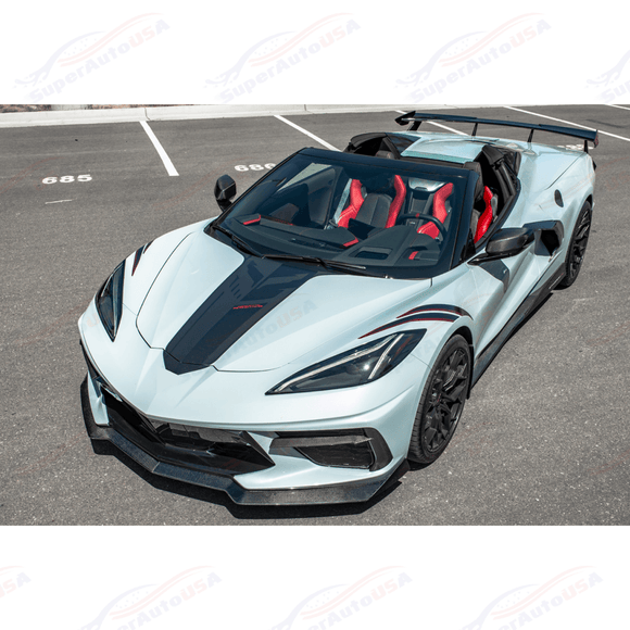 Fits 20-Up Corvette C8 5VM Front Bumper Lip Splitter (2 Pcs)