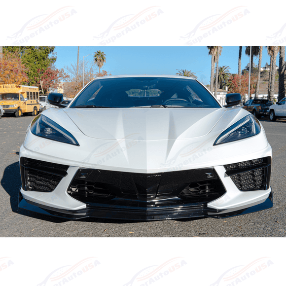 Fits 20-Up Corvette C8 5VM Front Bumper Lip Splitter (2 Pcs)