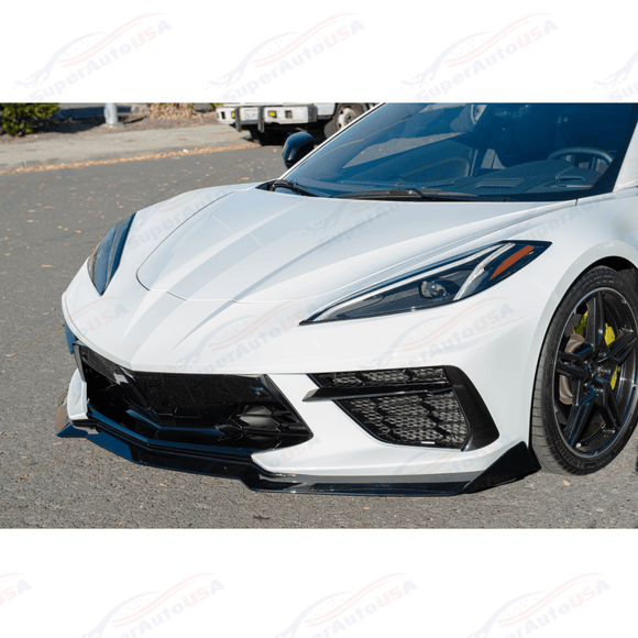 Fits 20-Up Corvette C8 5VM Front Bumper Lip Splitter (2 Pcs)