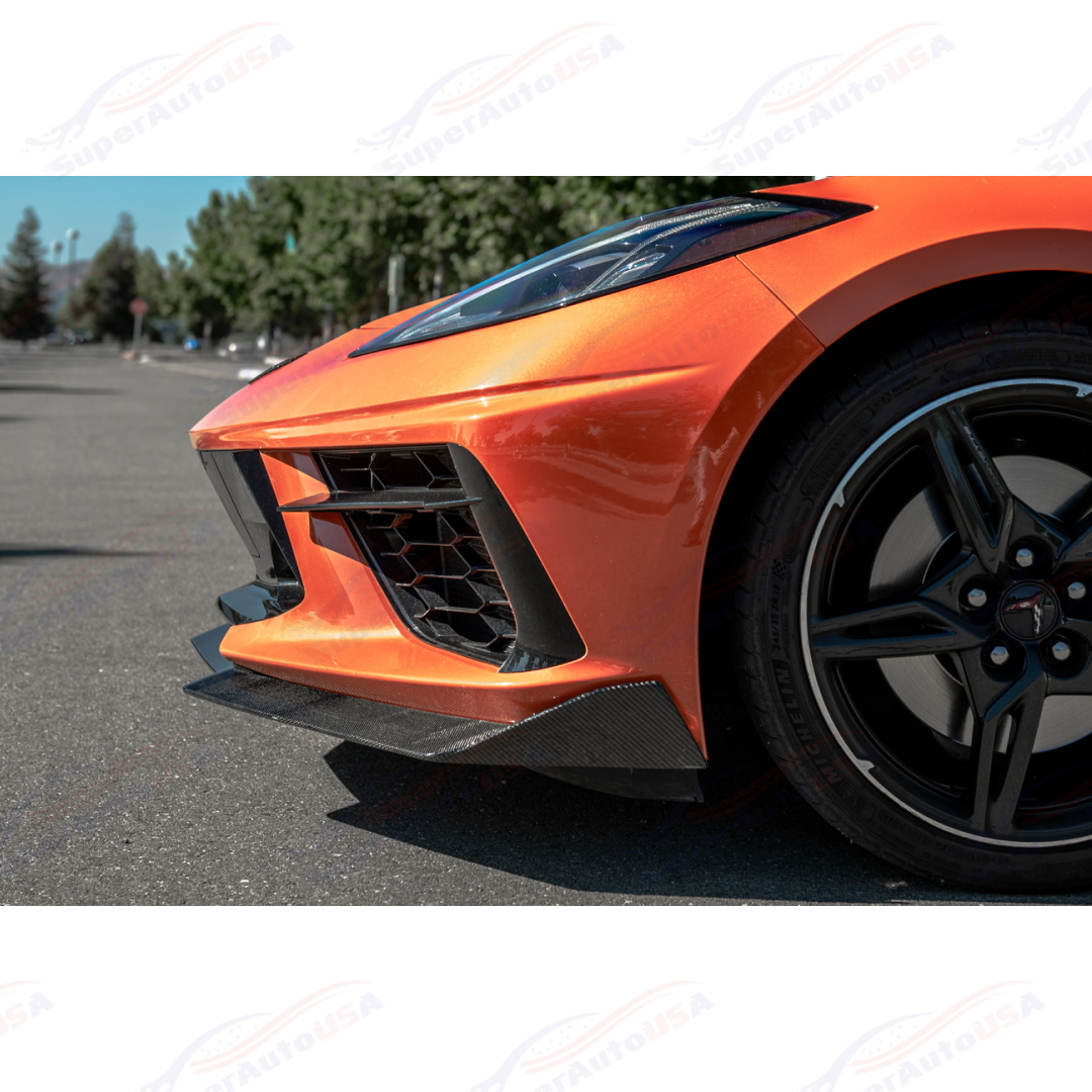 Fits 2020-Up Chevrolet Corvette C8 5VW Front Bumper Lip Splitter