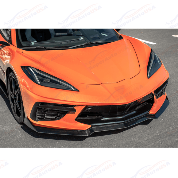 Fits 2020-Up Chevrolet Corvette C8 5VW Front Bumper Lip Splitter