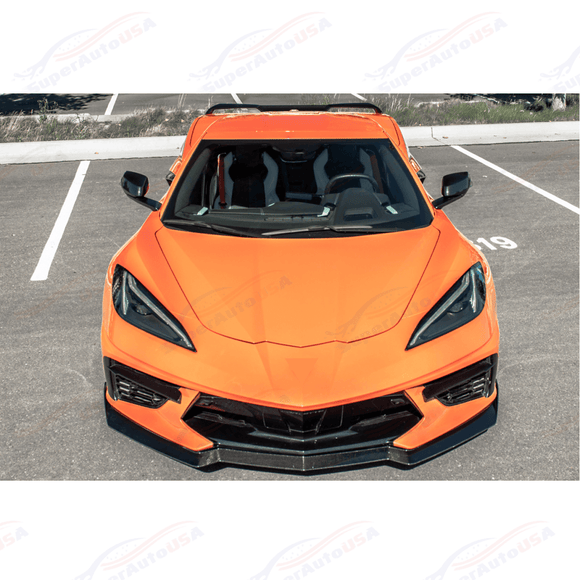 Fits 2020-Up Chevrolet Corvette C8 5VW Front Bumper Lip Splitter