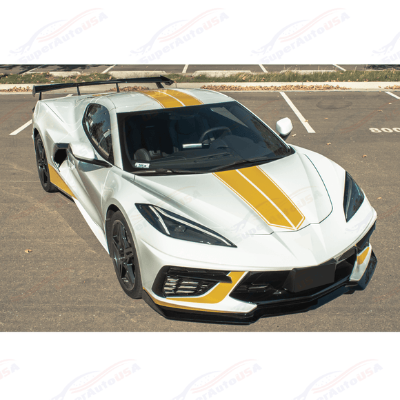 Fits 2020-Up Chevrolet Corvette C8 5VW Front Bumper Lip Splitter