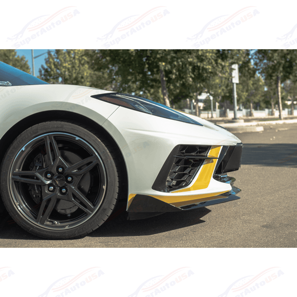 Fits 2020-Up Chevrolet Corvette C8 5VW Front Bumper Lip Splitter
