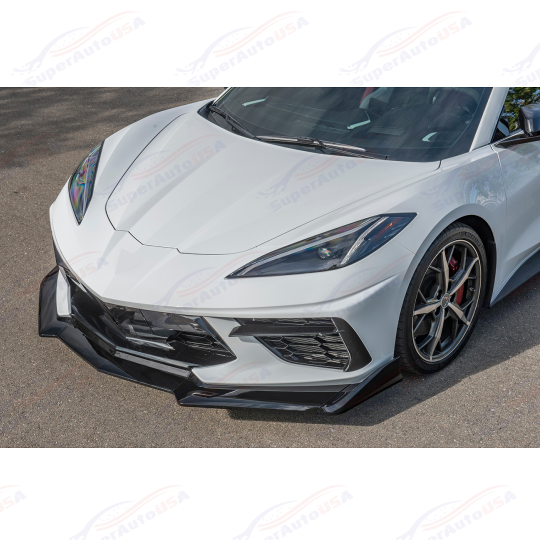 Fits 20-Up Corvette C8 EOS Performance Extended Front Bumper Lip Splitter