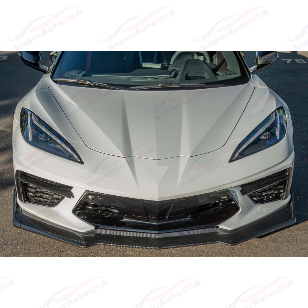 Fits 20-Up Corvette C8 EOS Performance Extended Front Bumper Lip Splitter-14
