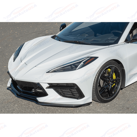 Fits 2020-Up Chevrolet Corvette C8 Z51 Style Front Bumper Lip Splitter