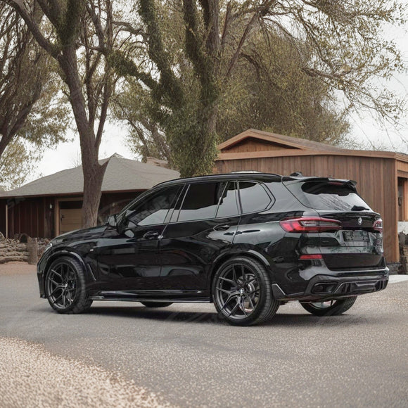 Rear bumper diffuser for 2023 BMW X5 in matte black by SuperAutoUSA