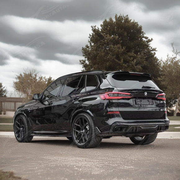 Carbon fiber rear diffuser lip for BMW X5 trims 2019 by SuperAutoUSA