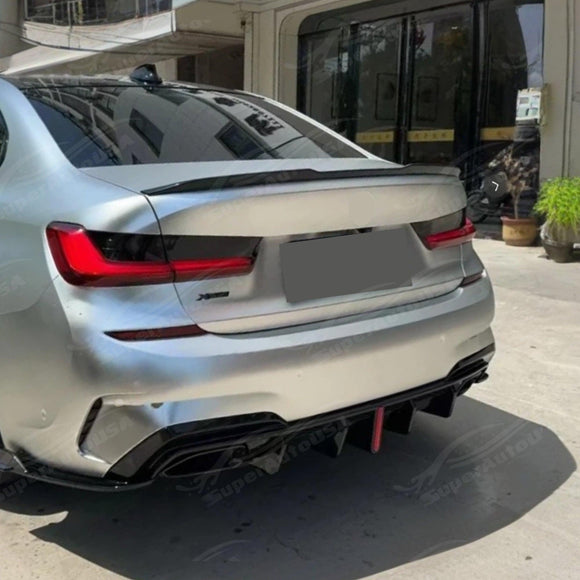 SuperAutoUSA BMW M340i xDrive 2019-2022 CMS style rear bumper lip diffuser.
