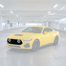 Fits 2024-2026 Ford Mustang GT-V Style White Amber LED Halo Rim Front Bumper Grill-2