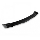 High-contrast visual presence of the Dark Horse style spoiler mounted on an Oxford White Ford Mustang S550