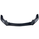 Direct front-facing view highlighting the aggressive low-profile stance of the SuperAutoUSA carbon lip