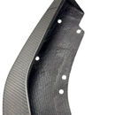 Detailed close-up of the flawless 2x2 twill real carbon fiber weave and mirror gloss clear coat