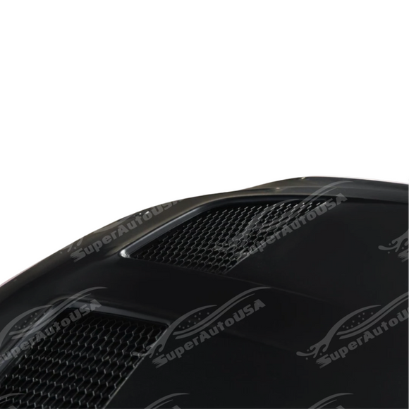 Precision edge-to-edge contour showing seamless perimeter curvature matching factory hood cutouts