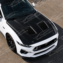 GTD motorsport heat extractor scoop mounted on a Ford Mustang Dark Horse hood