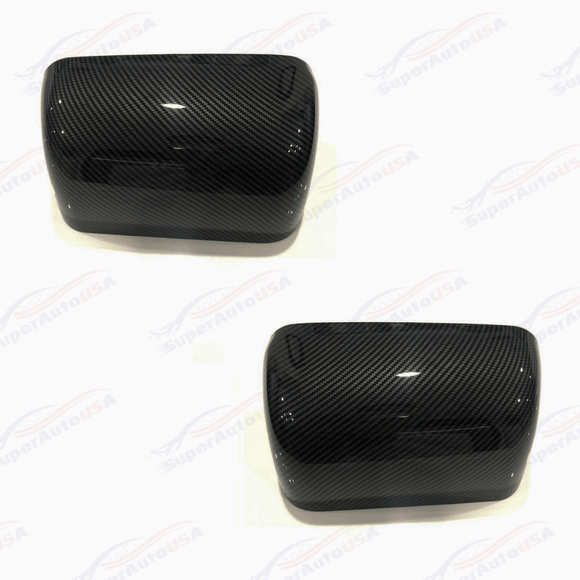 Fits 08-15 Ford F250 F350 F450 Super Duty Carbon Fiber Print Top Half Mirror Cover